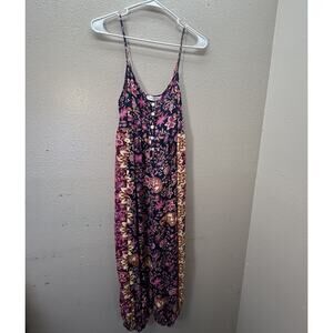 Rusty Dustty Boho Wide Leg Jumpsuit Harem Floral Festival Baggy Paisley Sz L